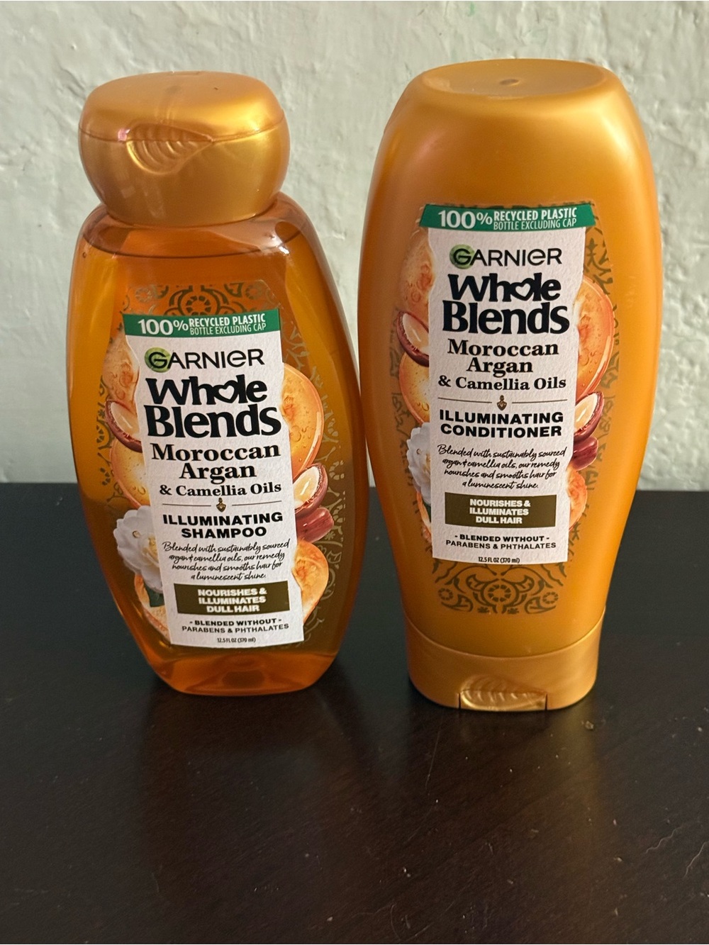 Garnier Whole Blends Moroccan Argan Illuminating Shampoo & Conditioner - Gold